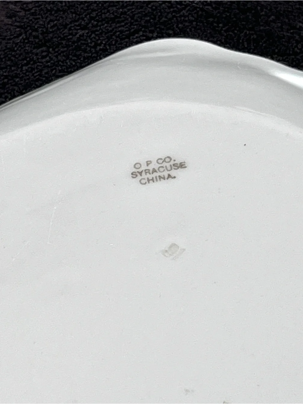 Antique 1897-1926 O.P. Co. Syracuse China Scalloped Serving Platter